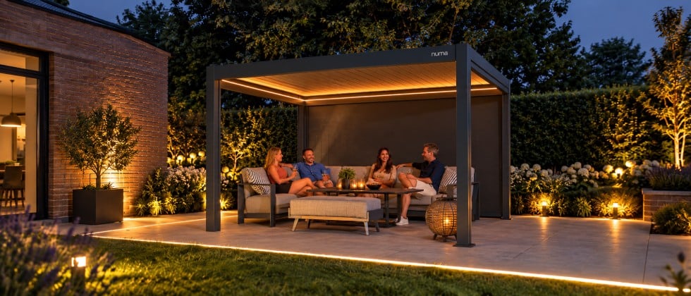 Cosy Evening Gathering Under the Pergola