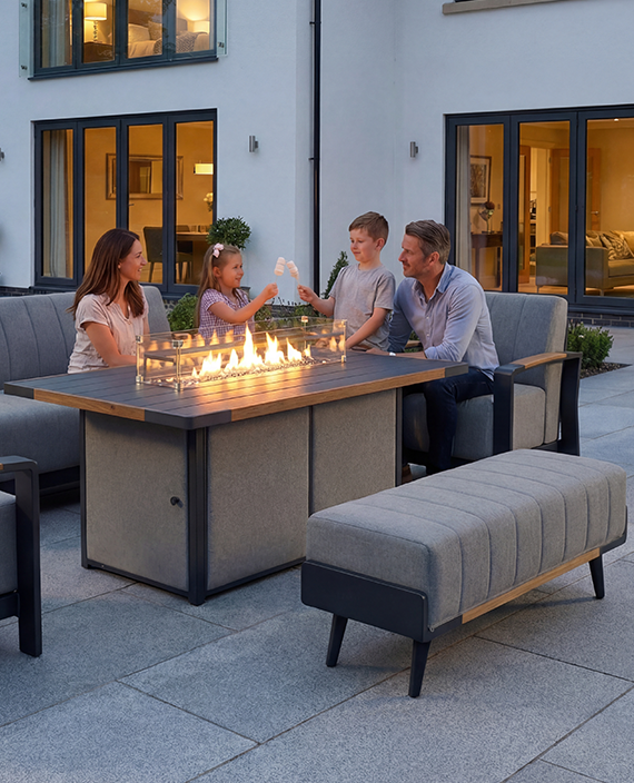 Sofa Sets with With Firepit Table