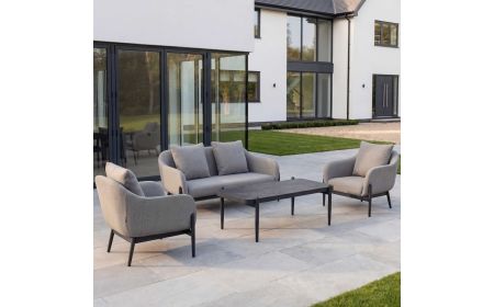 Porto 2 Seat Sofa Set with Armchairs and Coffee Table