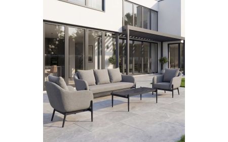 Porto 3 Seat Sofa Set with Armchairs and Coffee Table