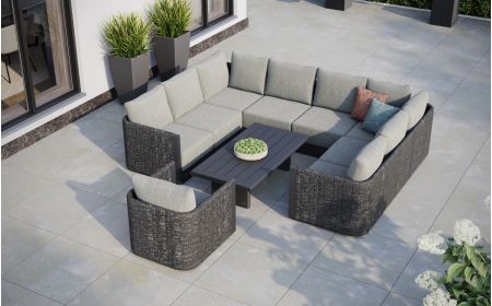 Calma L5 Corner Sofa Set & Calma Coffee Table With Armchair