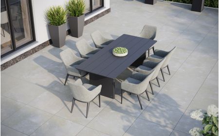 Hudson 8 Dining Set with Large Belgravia Table