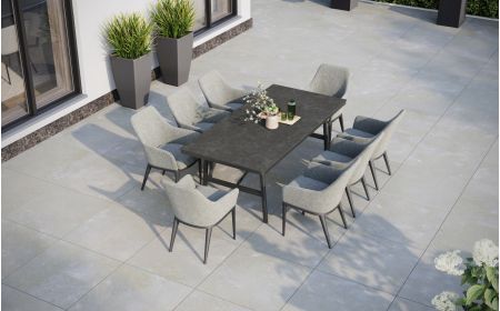 Hudson 8 Dining Set with Bellaire Table