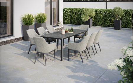 Hudson 8 Dining Set with Sloane Table