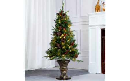Meribel 4ft 120cm Pre Lit Christmas Tree with 100 LED Lights 
