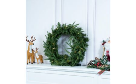 Apex Wreath 60cm Pre Lit with 35 LED Lights