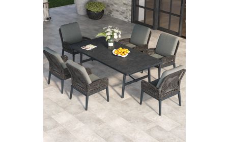 Bellaire 6 Seat Dining Set With Rectangle Bellaire Dining Table