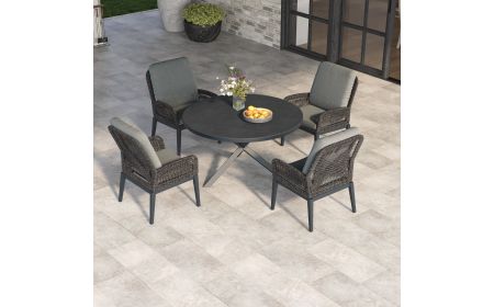 Bellaire 4 Seat Dining Set With Round Bellaire Dining Table