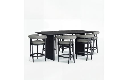 Belgravia 6 Seat Bar Set With Malba Bar Stools