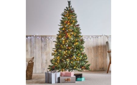 Granby 6ft 180cm Premium Pre Lit Christmas Tree with 350 LED Lights