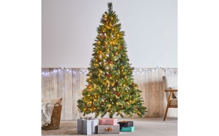 Granby 7ft 210cm Premium Pre Lit Christmas Tree with 500 LED Lights
