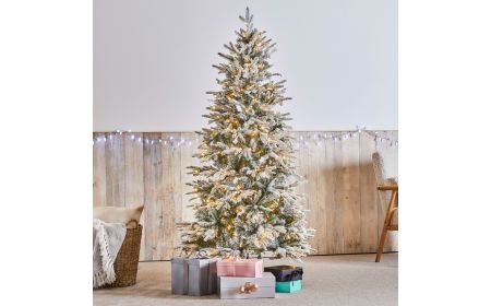 Breckenridge 6ft 180cm White Pre Lit Christmas Tree with 350 LED Lights