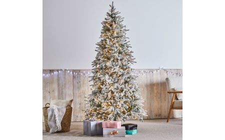 Breckenridge 7ft 210cm White Pre Lit Christmas Tree with 500 LED Lights