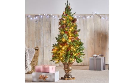 Meribel 4ft 120cm Pre Lit Christmas Tree with 100 LED Lights