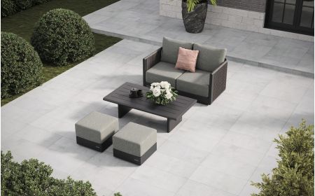Soho L1 Sofa Set & Belgravia Coffee Table With Footstools