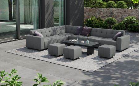 Tribeca L4 Corner Sofa Set & Belgravia Coffee Table With Footstools