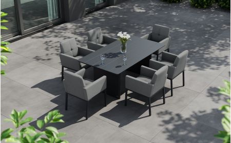 Tribeca 6 Dining Set with Medium Belgravia Table