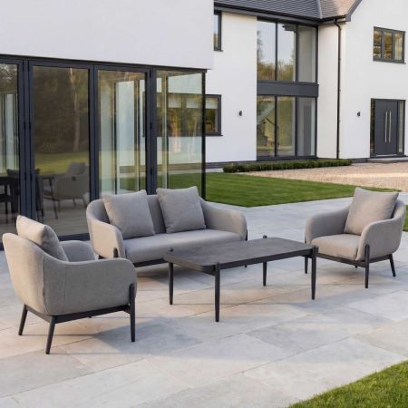 Porto 2 Seat Sofa Set with Armchairs and Coffee Table