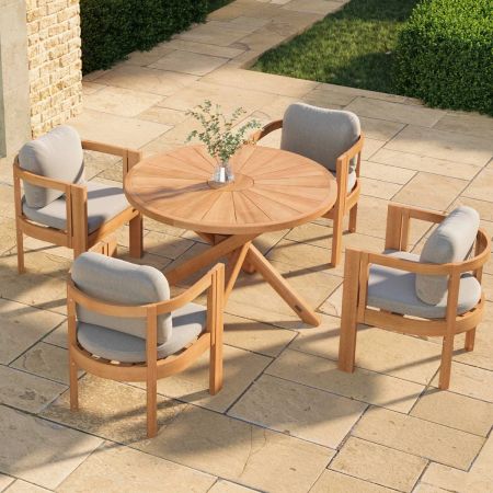 4 Seat Round Lucia Dining Set
