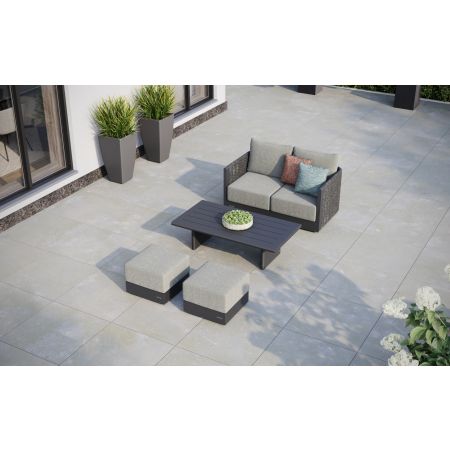 Calma L1 Sofa Set & Calma Coffee Table With Footstools