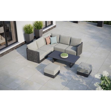 Calma L3 Corner Sofa Set & Calma Coffee Table With Footstools