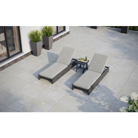 Calma Dual Sunlounger Set With Bellaire Table