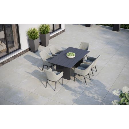 Hudson 6 Dining Set with Medium Belgravia Table