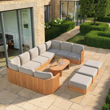 Cayman L7 Wide U-Shape Sofa Set with Three Footstools