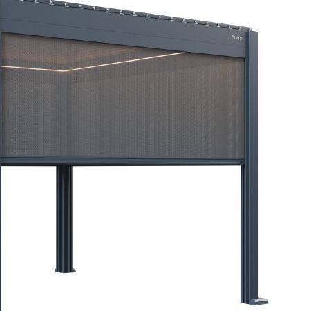 3 Metre Electric Single Roller Blind Dark Grey