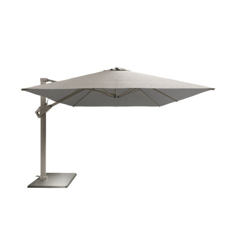 Aura Beige Parasol & Stainless Steel Base