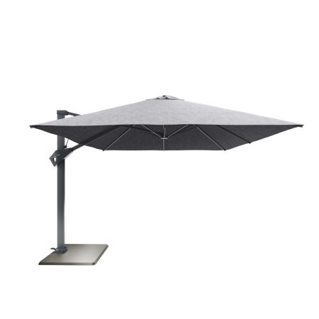 Aura Grey Parasol & Stainless Steel Base
