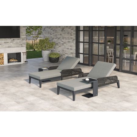 Bellaire Dual Sunlounger Set With Twin Belgravia Side Tables