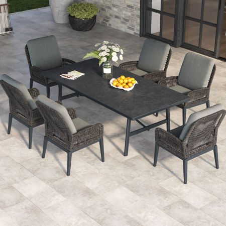 Bellaire 6 Seat Dining Set With Rectangle Bellaire Dining Table