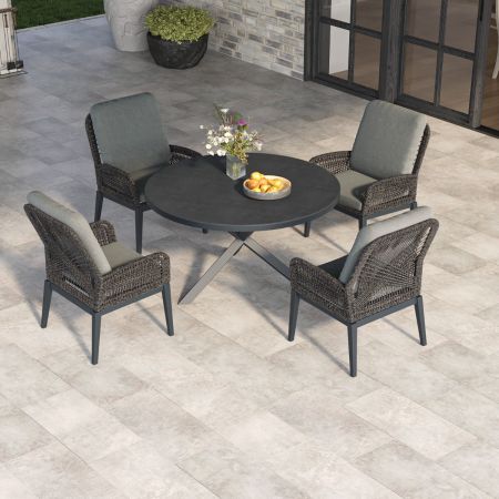 Bellaire 4 Seat Dining Set With Round Bellaire Dining Table