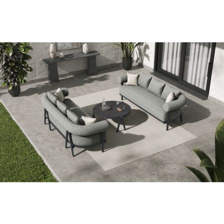 Malba 2 - 3 Seater Sofas With Round Coffee Table