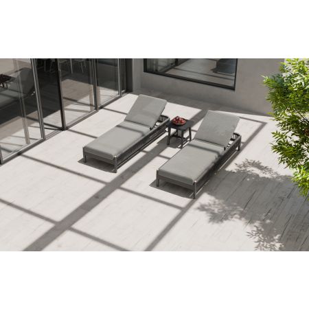 Nord Dual Sunlounger Set With Bellaire Table