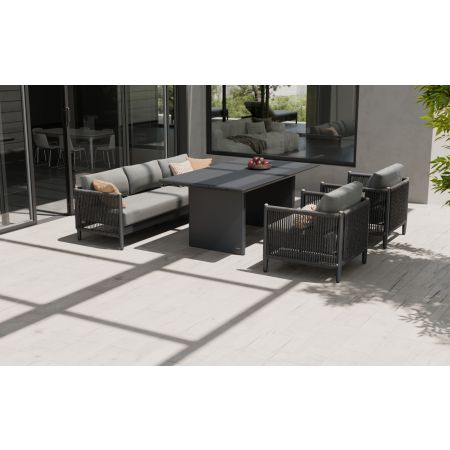 Nord L6 Sofa Set & Belgravia Table With Single Seat Sofa