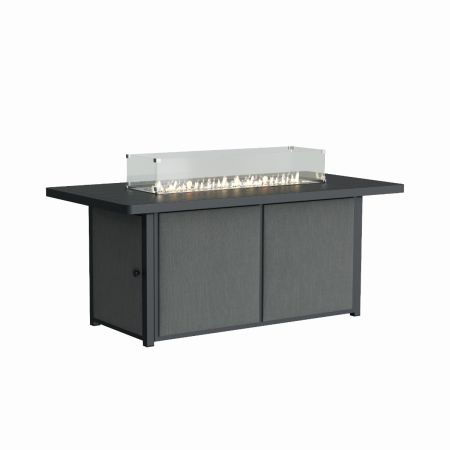 2m Gas Firepit Table with TRIBECA Fabric Side Panels