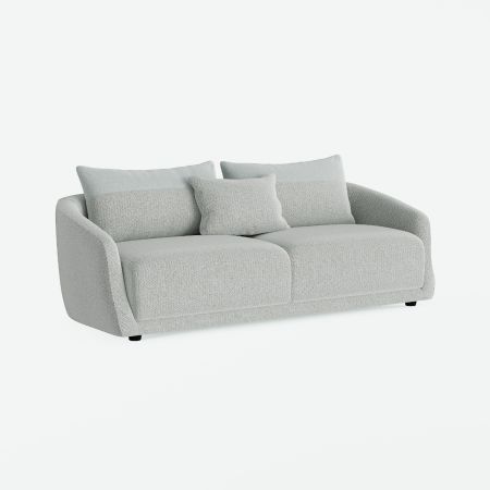 Rosslyn 3 Seat Sofa With Light Grey Boucle