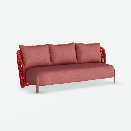 Elemental 3seat sofa Red