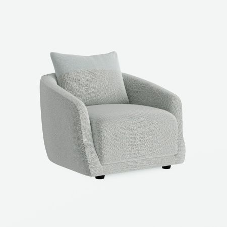 Rosslyn Single Seat Sofa With Light Grey Boucle