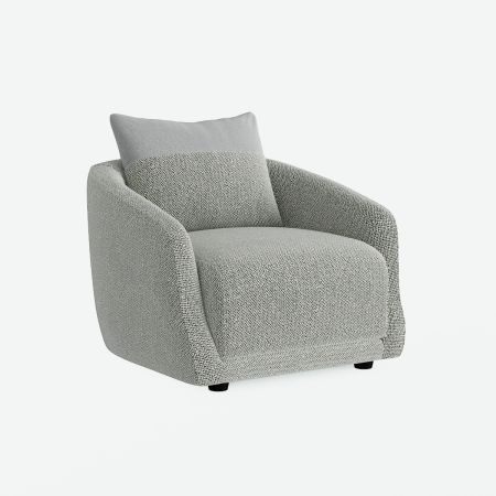 Rosslyn Single Seat Sofa With Dark Grey Boucle