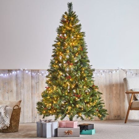 Granby 7ft 210cm Premium Pre Lit Christmas Tree with 500 LED Lights