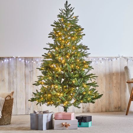 Silverton 6ft 180cm Premium Pre Lit Christmas Tree with 250 LED Lights