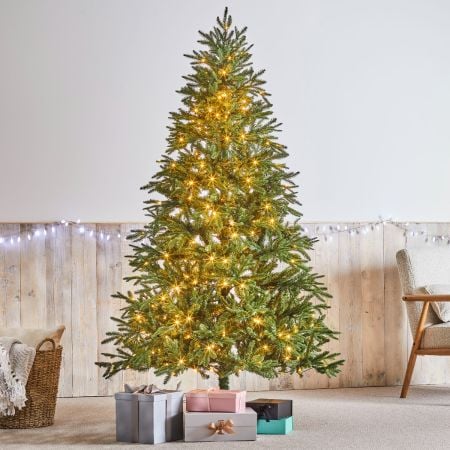 Silverton 7ft 210cm Premium Pre Lit Christmas Tree with 350 LED Lights