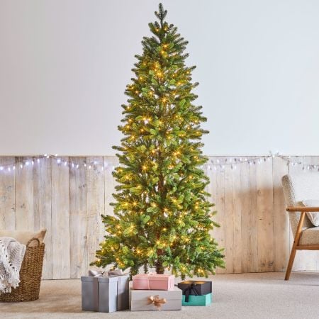 Vail 7ft 210cm Premium Pre Lit Slim Christmas Tree with 440 LED Lights