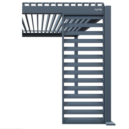 1 Metre Single Slatted Screen