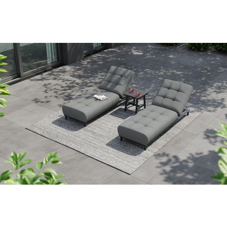 Tribeca Dual Sunlounger Set With Bellaire Table