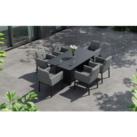 Tribeca 6 Dining Set with Medium Belgravia Table