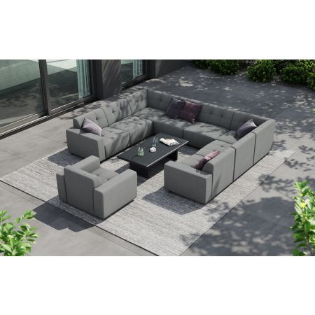 Tribeca L5 Corner Sofa Set & Belgravia Coffee Table With Single Seat Sofa